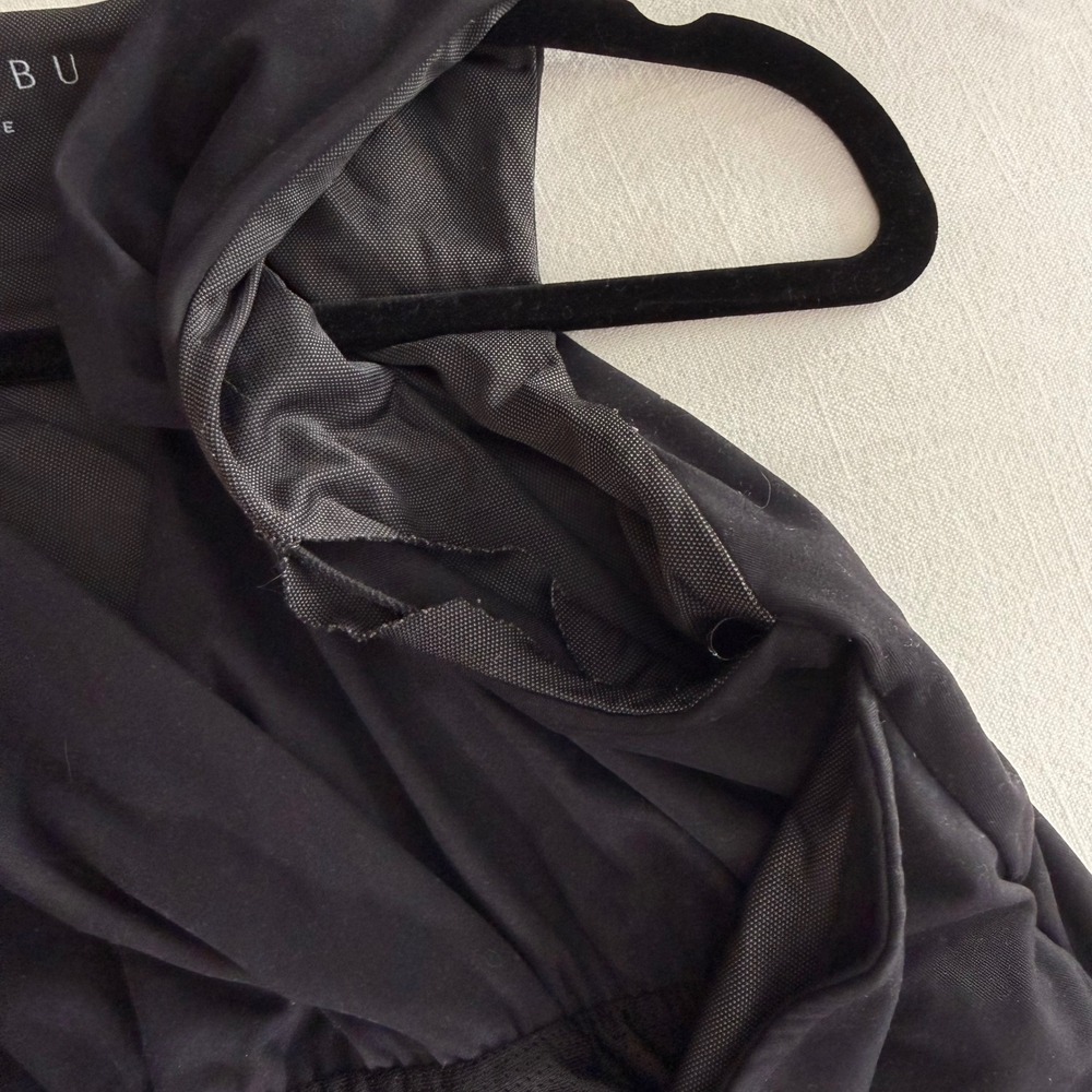 LALABU Maternity Nursing Tank‎ Top Black Size Large Wrap Front Sleeveless - Picture 9 of 9
